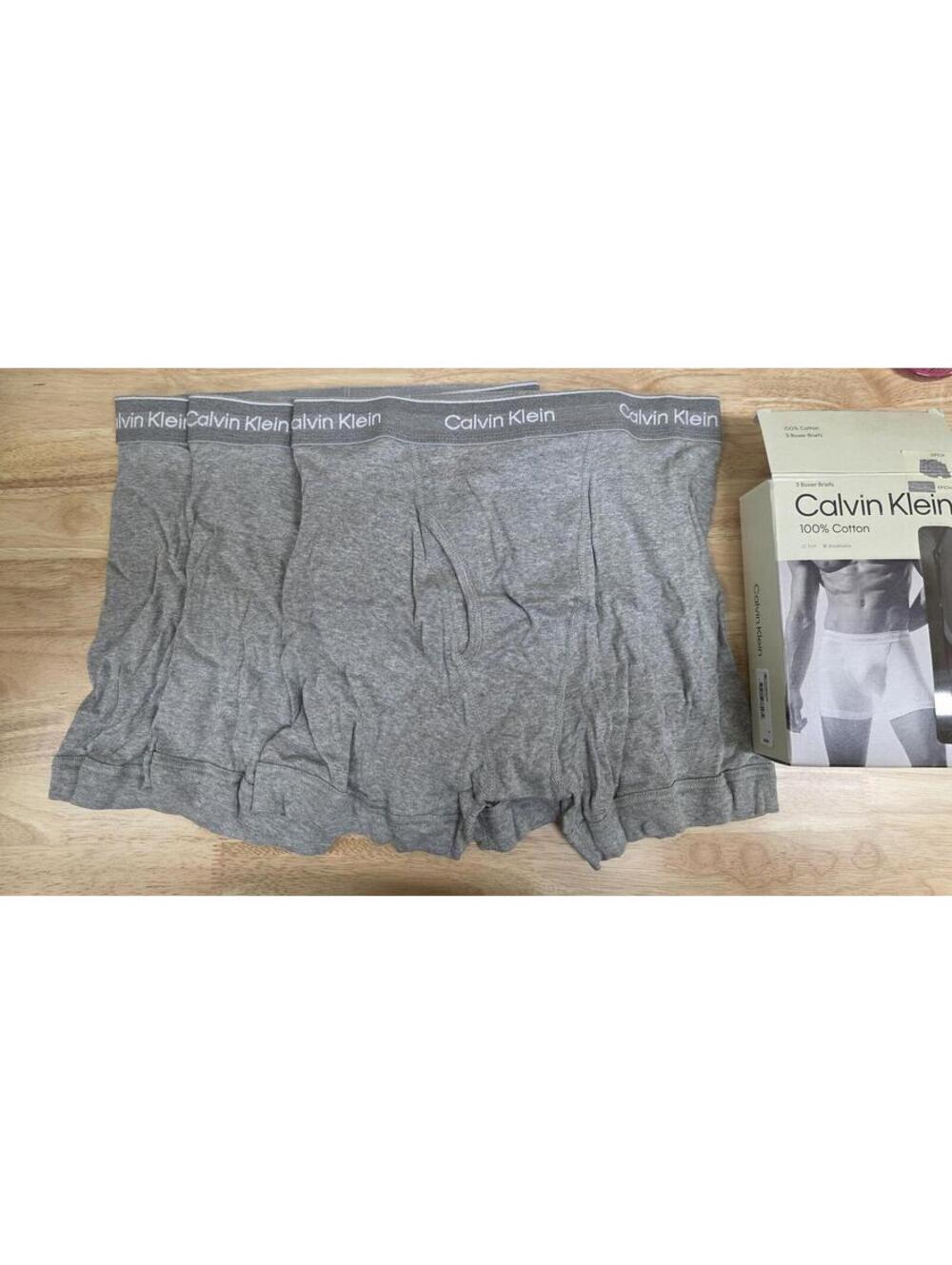 Calvin Klein Cotton Classic Solid Boxer Briefs 3-Pack - S